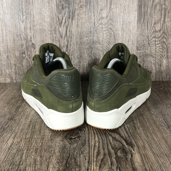 NEW Nike Air Max 90 Ultra 2.0 Leather Olive Canvas - Picture 4 of 6